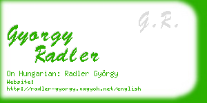 gyorgy radler business card